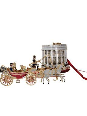 Set of Two The White House Historical Association 2001 & 2018 Ornament No Box